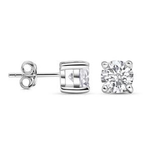 Modern Gents Radiant Diamond Mini Round Studs 925 Sterling Silver Rhodium Plated
